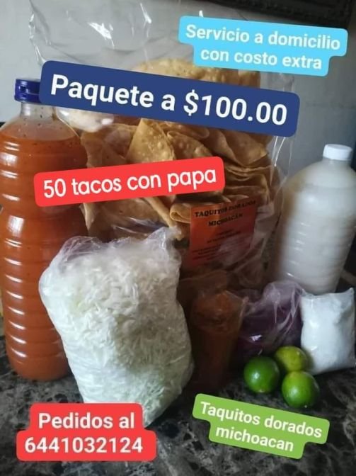 Tacos con papa Cd Obregon